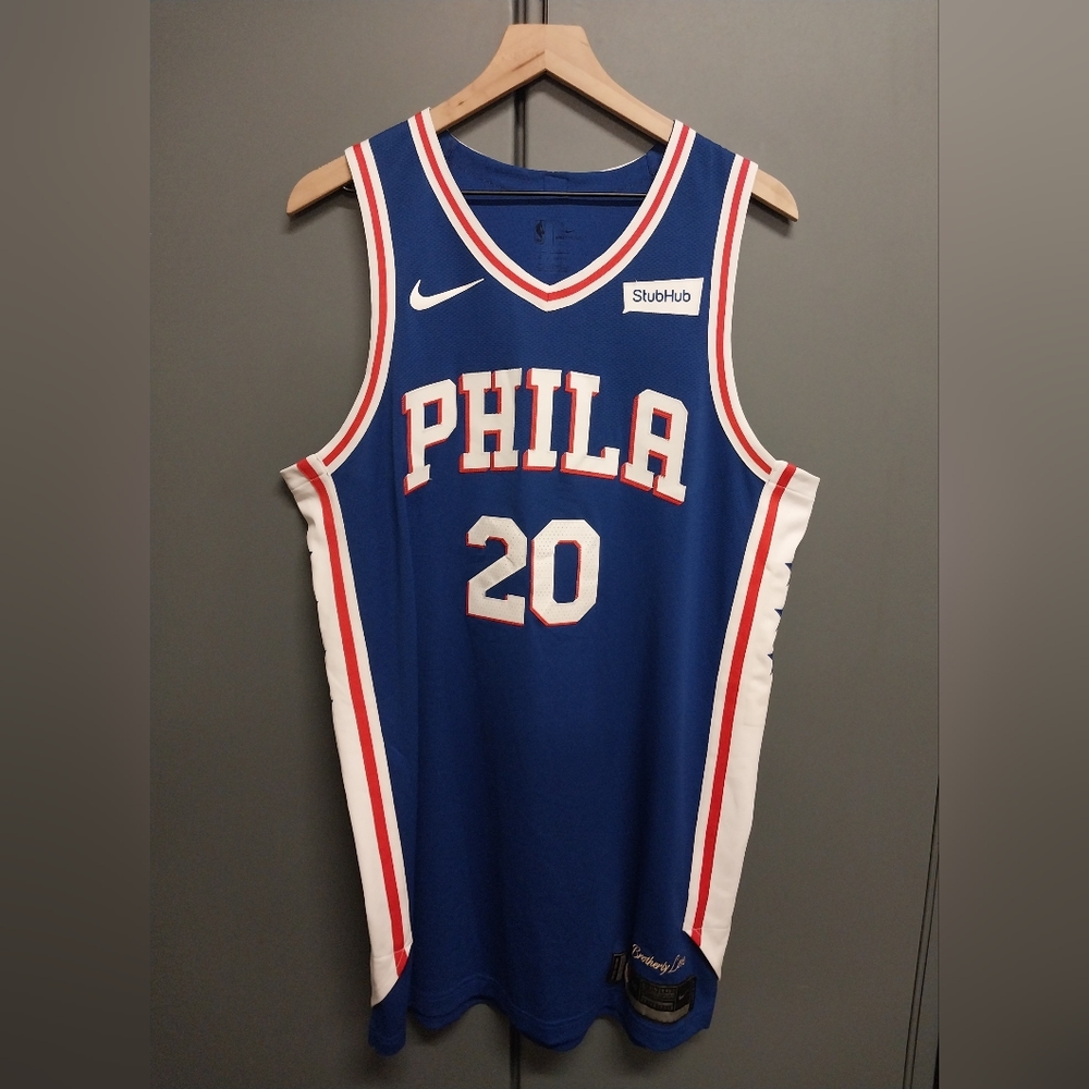 Nike authentic Philadelphia Sixers game issue jersey Markelle Fultz size 50